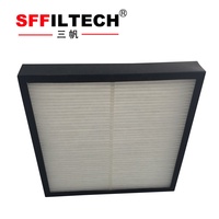 0.3 micron 99.99% H13 14 filtre à air Hepa flux laminaire salle blanche champignon filtre Hepa pour FFU