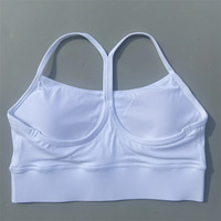 GC Couleur unie Yoga Wear Fitness Brassière pour femmes Sous-vêtements de sport Doux Elastique Serré Bretelles Fines Beau Gilet Bretelles Cœur