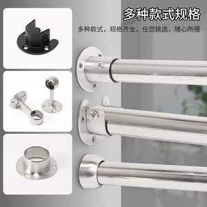 Soporte de Tubo Redondo de Acero Inoxidable para Ropa, con Orificio para Perno de 18 mm, Superficie Pulida, Accesorio para Muebles - Product Image 5