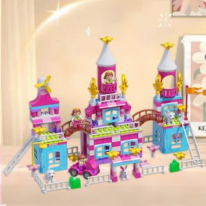 Divertido Juguete de Bloques de Construcción de Colores Brillantes que Estimula la Creatividad, Actividad de Aprendizaje Preescolar, Juguete de Bloques de Construcción de Castillo de Princesa para Bebés - Product Image 6
