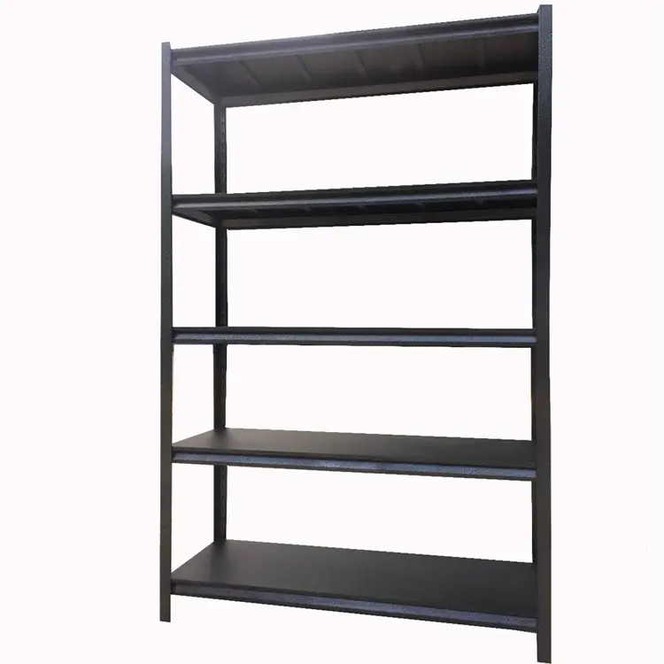 New Design Shelves 5 Layers Black Plastic Shelving Racking Storage Unit Shelf Boltless Rack For Warehouse House ZW-ZY5E