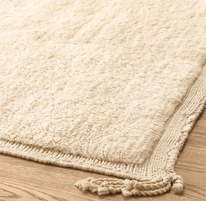 Wool Hand Knotted Moroccan Carpet Handmade Berber Area Rug Eco-friendly High Pile Thick Tile Soft Texture Decorative Floor - Product Image 3