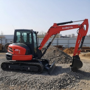 Kubota เครื่องขุดดินใช้ U55-4 5.5Ton ญี่ปุ่น Kubota รถขุดตีนตะขาบไฮดรอลิกมือสองเครื่องขุดดิน Kubota U55 Kx163 Kx155 - Product Image 1