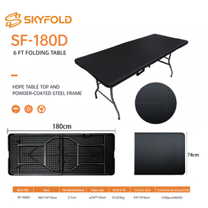 Table pliante imperméable pour banquets et conférences, best-seller en gros, table pliante d'extérieur - Product Image 1