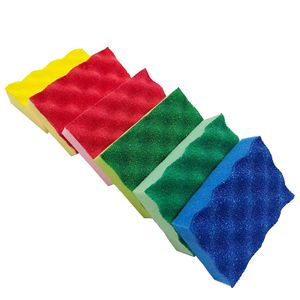 Éponge de nettoyage rectangulaire double face avec revêtement PU pour la vaisselle et les taches tenaces - Product Image 1