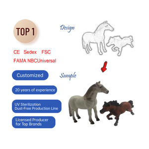 Cavallo giocattolo con Figure animali statuette giocattoli promozionali con Logo personalizzato novità Figure per bambini Unisex Montessori educativi - Product Image 2