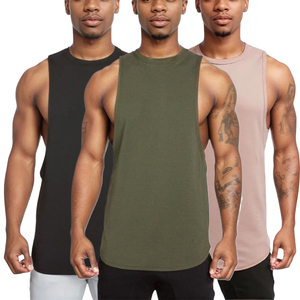 เสื้อกล้ามผู้ชายคอกลมสีพื้น 9 สี สไตล์ลำลองสำหรับฤดูร้อน พร้อมพิมพ์โลโก้ตามสั่ง ผลิตจากโพลีเอสเตอร์ 100% - Product Image 5