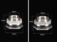 Réservoir d'eau en cuivre en acier inoxydable 304/316 1/2 "3/4" 1 "tuyau en laiton mâle simple clé lâche raccords pivotants écrou dégauchisseuse
