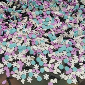 1kg bán buôn DIY Craft Slime sprinkles giáng sinh bông tuyết Snowman găng tay mix Polymer đất sét sprinkles lát - Product Image 3