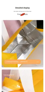 Bolsas de Embalaje de Alimentos Aisladas y Laminadas con Papel de Aluminio No Tejido Personalizadas para Té con Leche, Bocadillos Nocturnos, Pollo Frito para Llevar - Product Image 5