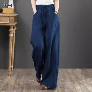 Nouveaux pantalons populaires en coton et <span class=keywords><strong>lin</strong></span> pour femmes, <span class=keywords><strong>taille</strong></span> haute, <span class=keywords><strong>pantalon</strong></span> droit en <span class=keywords><strong>lin</strong></span>, ample, <span class=keywords><strong>grande</strong></span> <span class=keywords><strong>taille</strong></span>, <span class=keywords><strong>pantalon</strong></span> large - Product Image 4