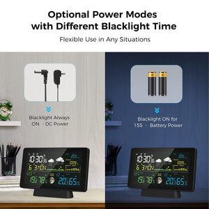 Station météo avec capteur extérieur Internet Système de surveillance à distance <span class=keywords><strong>sans</strong></span> <span class=keywords><strong>fil</strong></span> Affichage couleur avec <span class=keywords><strong>pluviomètre</strong></span> - Product Image 6