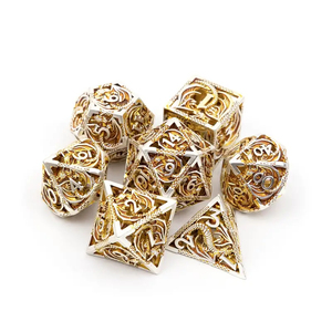Conjunto Colecionável de Jogo de Tabuleiro em Metal com <span class=keywords><strong>Design</strong></span> de Dragão Branco Dourado, Brinquedo Promocional para Presente - Product Image 1