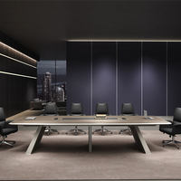 Mobilier de bureau pour salle de conférence moderne et personnalisé pour l'assemblée Table de bureau Table de conférence avec prises