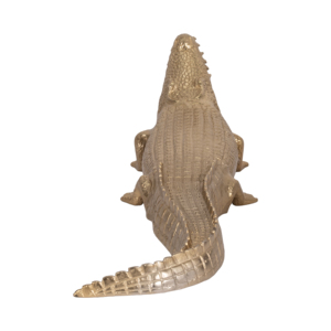 Statuetta decorativa da tavolo in metallo a forma di alligatore per la casa, l'ufficio, il bagno e il soggiorno. - Product Image 4