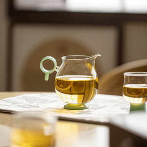 Guanlan Heat Resistant Glass Fairness Cup High Borosilicate Transparent Thickened With Handle For Kung Fu <b>Tea</b> <b>Set</b> - Product Image 1
