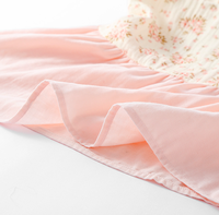 Chemise de nuit en coton pour femme avec manches longues imprimé fleuri jupe coupe-vent féerique pour le printemps et l'automne-taille XS robe de maison douce