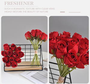 ช่อดอกกุหลาบปลอมขนาดพกพาสำหรับติดทางเดินงานแต่งงานของตกแต่งบ้านแบบ D224 - Product Image 4