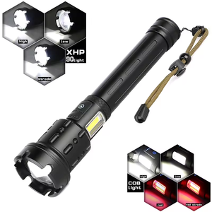 Mạnh mẽ không thấm nước Zoomable Sạc <span class=keywords><strong>Led</strong></span> đèn pin 3 chế độ Tactical <span class=keywords><strong>LED</strong></span> Torch <span class=keywords><strong>Led</strong></span> đèn pin cho cắm trại ngoài trời - Product Image 1