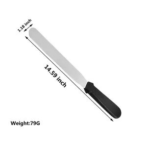 Large quantity professional 10 inch straight stainless steel cake decorating spatula stainless steel cake icing spatula f