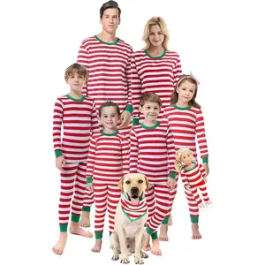 Amazon Klassieke Katoen Streep Familie Kerst Pyjama