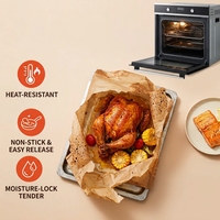 Sac en papier sulfurisé personnalisé résistant à la chaleur, qualité alimentaire, pour cuisson au four, préparation de repas en boulangerie, avec emballage personnalisé en boîte