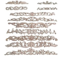 Pièces de meubles en bois massif traditionnel de haute qualité en bois d'hévéa non peint, appliques sculptées pour canapé, chaise, table, armoire