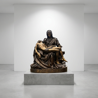Madonna et enfant en bronze inspirés de Michel-Ange - Sculpture religieuse entièrement personnalisée avec livraison et installation par des experts