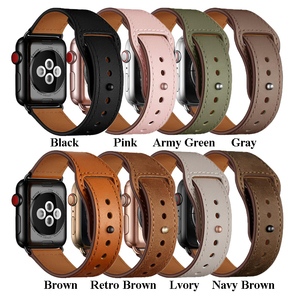 Hot Sale Wristband 38mm 40mm 42mm 44 mm Genuine Leather Luxury Watch Band Strap For i Apple Watch Series 5 4 3 Iwatch Bands - Product Image 6