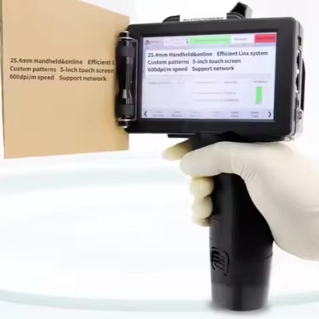G100ES Handheld Expiration Inkjet Printer 12.7mm Portable Touch Screen Barcode Press for QR Code Batches Card & Tube Printers