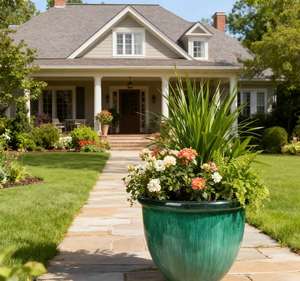 Vasi per Fiori in PP Multicolore Sfumato con Texture, 8"12"14"16", Fioriere Lucide con Bordo Largo, Fori di Drenaggio, Leggeri e Resistenti per Casa e Giardino - Product Image 6