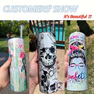 Wholesale US Warehouse Glitter 20oz Sublimation Shimmer Glitter Light Tumbler Cups in Bulk With Sliding Lid and Straw - Product Image 2