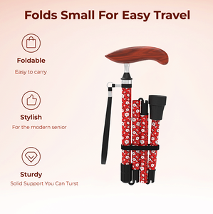 <span class=keywords><strong>Canne</strong></span> <span class=keywords><strong>de</strong></span> marche pliable et réglable - Design rouge, <span class=keywords><strong>canne</strong></span> autoportante portable pour tous les âges, capacité <span class=keywords><strong>de</strong></span> charge <span class=keywords><strong>de</strong></span> 100 kg, tube en <span class=keywords><strong>fibre</strong></span> <span class=keywords><strong>de</strong></span> <span class=keywords><strong>carbone</strong></span> - Product Image 5