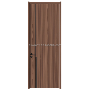 การออกแบบประตูไม้สักแบบเรี<span class=keywords><strong>ย</strong></span>บง่า<span class=keywords><strong>ย</strong></span>พร้อมไม้วีเนียร์เมลามีน HDF งานแกะสลักและฝังงานฝีมือประตูไม้<span class=keywords><strong>มา</strong></span>เลเซียสำหรับห้องนอน - Product Image 1