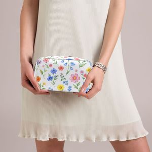 Wholesale Colorful Flower Custom Printed Makeup <b>Bag</b> for Women Cosmetic Pouch Zipper Cute Travel <b>Toiletry</b> <b>Bag</b> - Product Image 3