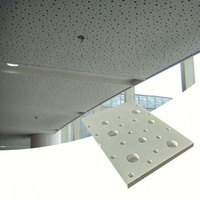 Panneau de plâtre perforé circulaire, panneau acoustique décoratif, faux plafond 1200x2400, plaque de plâtre, construction en plaque de plâtre