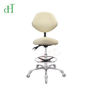 Taburete Ergonómico Ajustable para Salón con Respaldo, Silla Giratoria con Ruedas para Peluquería - Product Image 2