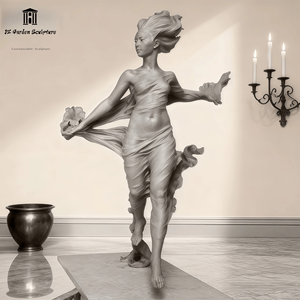 Estatua de Mujer Personalizada de Resina y Fibra de Vidrio, Estilo <span class=keywords><strong>Windy</strong></span> Lielike, Hecha a Mano, para Decoración de Interiores - Product Image 1