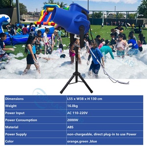 Machine à mousse électrique personnalisable <span class=keywords><strong>2000W</strong></span> pour fêtes en extérieur, parcs, piscines, canon à mousse en fer et plastique pour soirées à la glace sèche - Product Image 2