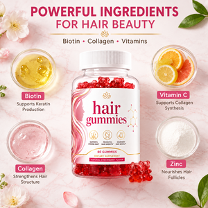 Gummies en gros <span class=keywords><strong>pour</strong></span> la croissance des <span class=keywords><strong>cheveux</strong></span>, marque privée OEM, vitamines biotine <span class=keywords><strong>cheveux</strong></span> peau ongles, collagène, supplément végétalien biologique anti-<span class=keywords><strong>chute</strong></span> <span class=keywords><strong>de</strong></span> <span class=keywords><strong>cheveux</strong></span> - Product Image 5