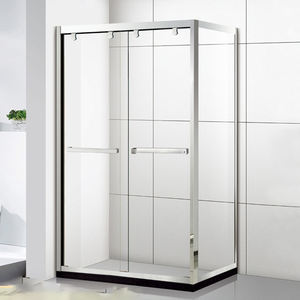 Ensemble complet <span class=keywords><strong>de</strong></span> <span class=keywords><strong>cabine</strong></span> <span class=keywords><strong>de</strong></span> <span class=keywords><strong>douche</strong></span> moderne pliante sans cadre en acier inoxydable <span class=keywords><strong>90x90</strong></span> sur mesure avec <span class=keywords><strong>porte</strong></span> d'angle - Product Image 1