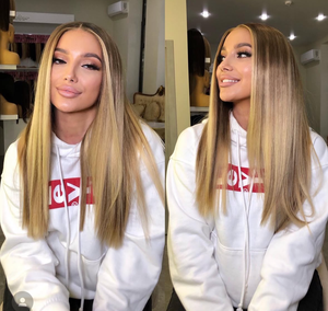 <span class=keywords><strong>Parrucca</strong></span> Frontale in Pizzo con Top in Seta Trasparente HD, 100% Vergine Russa, Allineamento Cuticolare, Doppio Filamento, Baby Hair, Colore Biondo Platino con Riflessi - Product Image 5