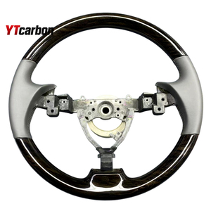 พวงมาลัยหนังแท้ลายไม้สไตล์วินเทจ YTcarbon สำหรับ Leaf 17+ <span class=keywords><strong>Nismo</strong></span> อะไหล่ตกแต่งภายในรถยนต์ JDM - Product Image 5