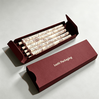 Boîte d'emballage pour papier à rouler des cigares, 5 pièces, avec logo personnalisé, fabriquée à la main, tiroir coulissant, boîtes à cigarettes