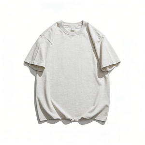 Camiseta de algodón 100% para hombre, de corte holgado, manga corta, con bordado personalizado, estilo casual. - Product Image 1