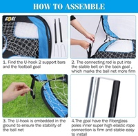 Filets de but de football pop-up verts portables pliables en gros pour enfants et tout-petits-Équipement d'entraînement d'arrière-cour et de plage
