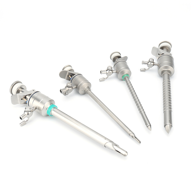 Factory Price Laparoscopic Instruments 5mm 10mm Trocar, Press Type Trocar Laparoscopic Trocar Abdominal Surgical Instruments