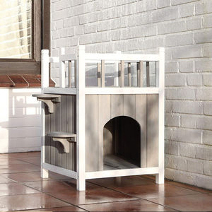 Gran oferta, cama de madera ecológica personalizable para gatos Premium, Villa al aire libre, perrera para mascotas, casa de lujo para gatos - Product Image 1