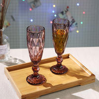 Verres à eau vintage, verres à cocktail colorés, verres à vin avec bord doré, verrerie pour mariage et fête, gobelets verts, bleus, violets, roses