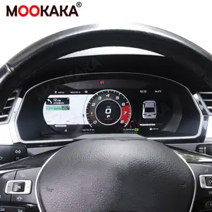 Carro LCD Digital Cluster Cockpit Virtual Velocímetro Traço Carplay Para Volkswagen VW Scirocco 2009-2016 Tela Painel de Instrumentos